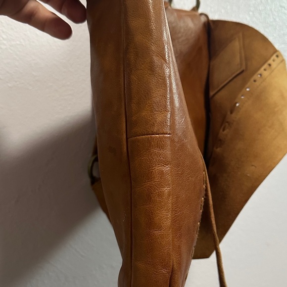 Scully Tan Leather Crossbody Bag with Diamond Accents - Picture 16 of 16